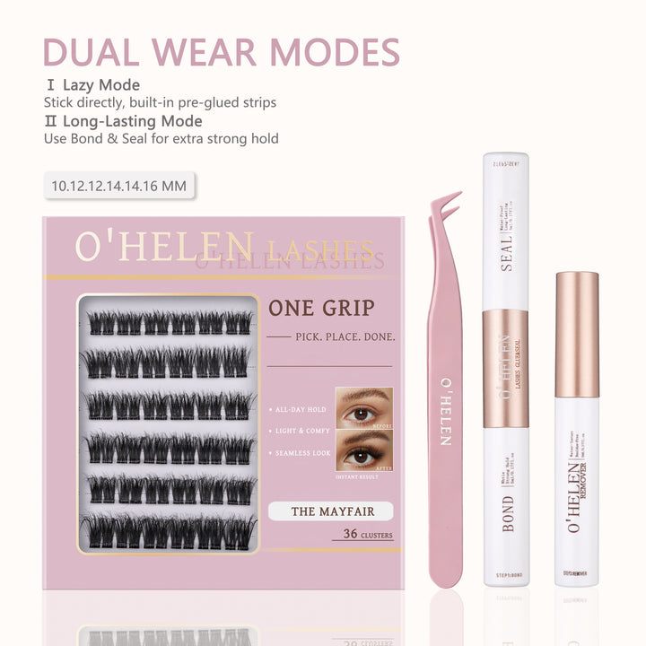 The Mayfair | 36 Individual  One-Grip Pre-Glued Lash